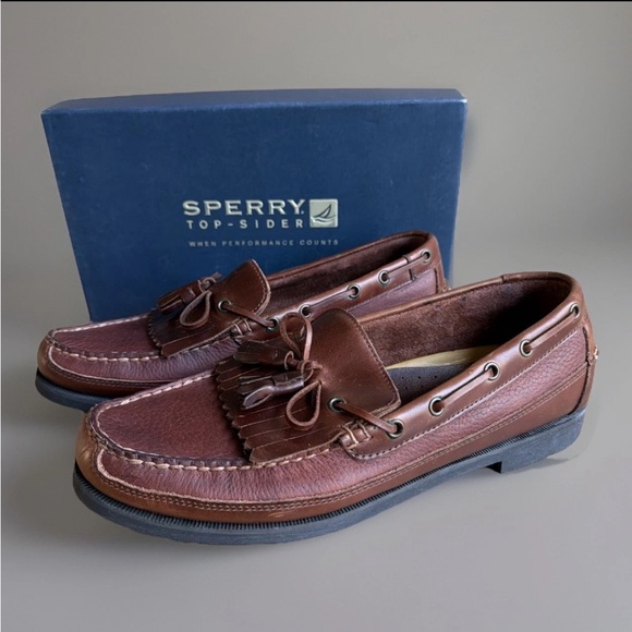 Sperry Top Sider Mens Loafers Lakewood KT Tassel Dark Brown Size 13 M New In Box